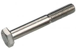 Vis à tête hexagonale partiellement filetée inox A4-70