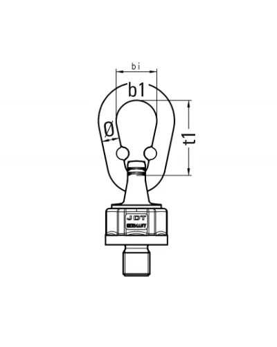 Anneau de levage et d'arrimage mâle Theipa Point M36X50 JDT®