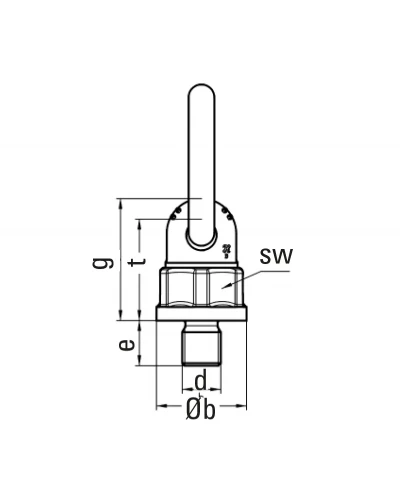 Anneau de levage et d'arrimage mâle Theipa Point M36X50 JDT®