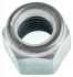 Ecrou hexagonal autofreiné (anneau non métallique) au pas fin M5 X 0.75 acier zingué blanc NYLSTOP®