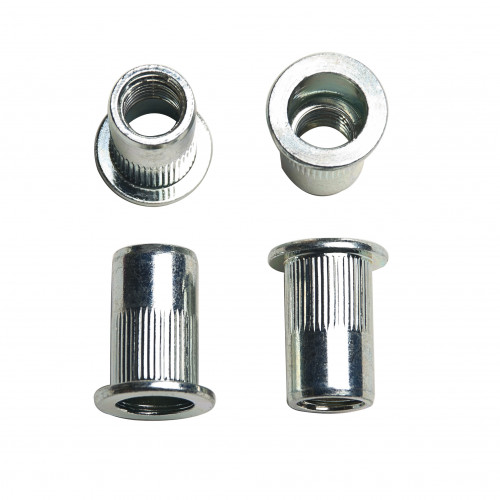 Écrou à sertir M 4 - Aluminium AlMg 5 [ AISI 5056 ] (Ø x L) 5,9 mm x 10,0  mm - Tête plate Arbre rond - Extrémité de l'arbre ouverte - GO-NUT -  7550420000