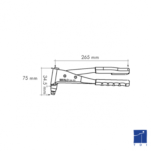 PINCE MANUELLE POUR RIVETS BM-85 BRALO ©
