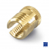 Insert taraudé à collerette moletée Type 932 M3 X 0.50 laiton AMTEC®