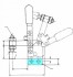 Sauterelle tirée à poignée verticale série basse HV 250-U acier KAKUTA®