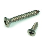 Vis à tôle tête fraisée bombée pozidrive DIN 7983 M3.9 x n°7 x 25mm Inox A2