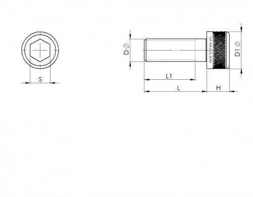 Vis tête cylindrique 6 pans creux DIN 912 M20 X 2.50 X 100mm Inox A2