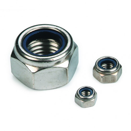 Ecrou de sécurité à bague plastique DIN 985 M6 X 1.00 inox A4