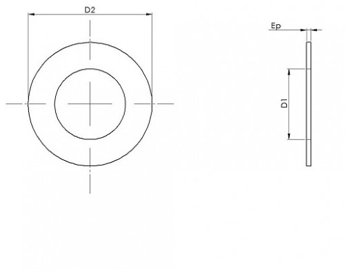 Rondelle de calage, pelable 23mm X 30mm X 0.5mm laiton UZ33