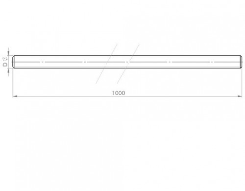 TIGES FILETEES - LONGUEUR 3 METRES Inox A2 DIN 976 (NFE25-136) (Modèle :  62652)