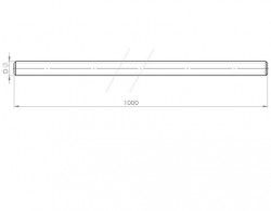 au pas fin DIN 976B - 1000mm - classe 8.8 zinguée blanc