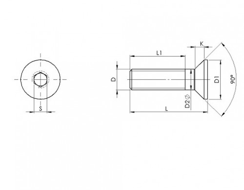 Pack (5) vis M2 x 4 à tête fraisée