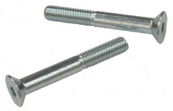 Vis tête fraisée 6 pans creux DIN 7991 M5 X 0.80 X 20mm cl.10.9 zingué blanc