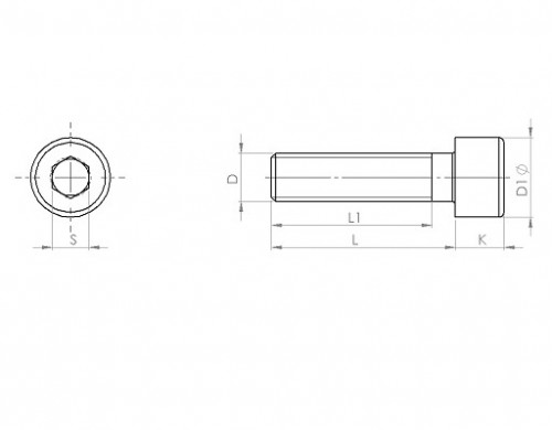 Vis tête cylindrique 6 pans creux DIN 912 M33 X 3.50 X 120mm cl.12.9