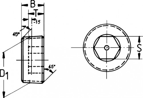 Bouchon de vidange RESTAGRAF n°600 en acier filetage M16 - 1,5 X