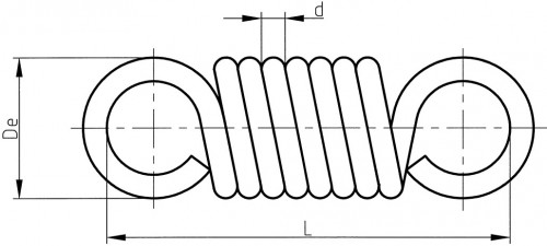 Ressort de traction ø 35mm longueur totale 420mm fil ø 5mmFagor 12024948  Z71052800